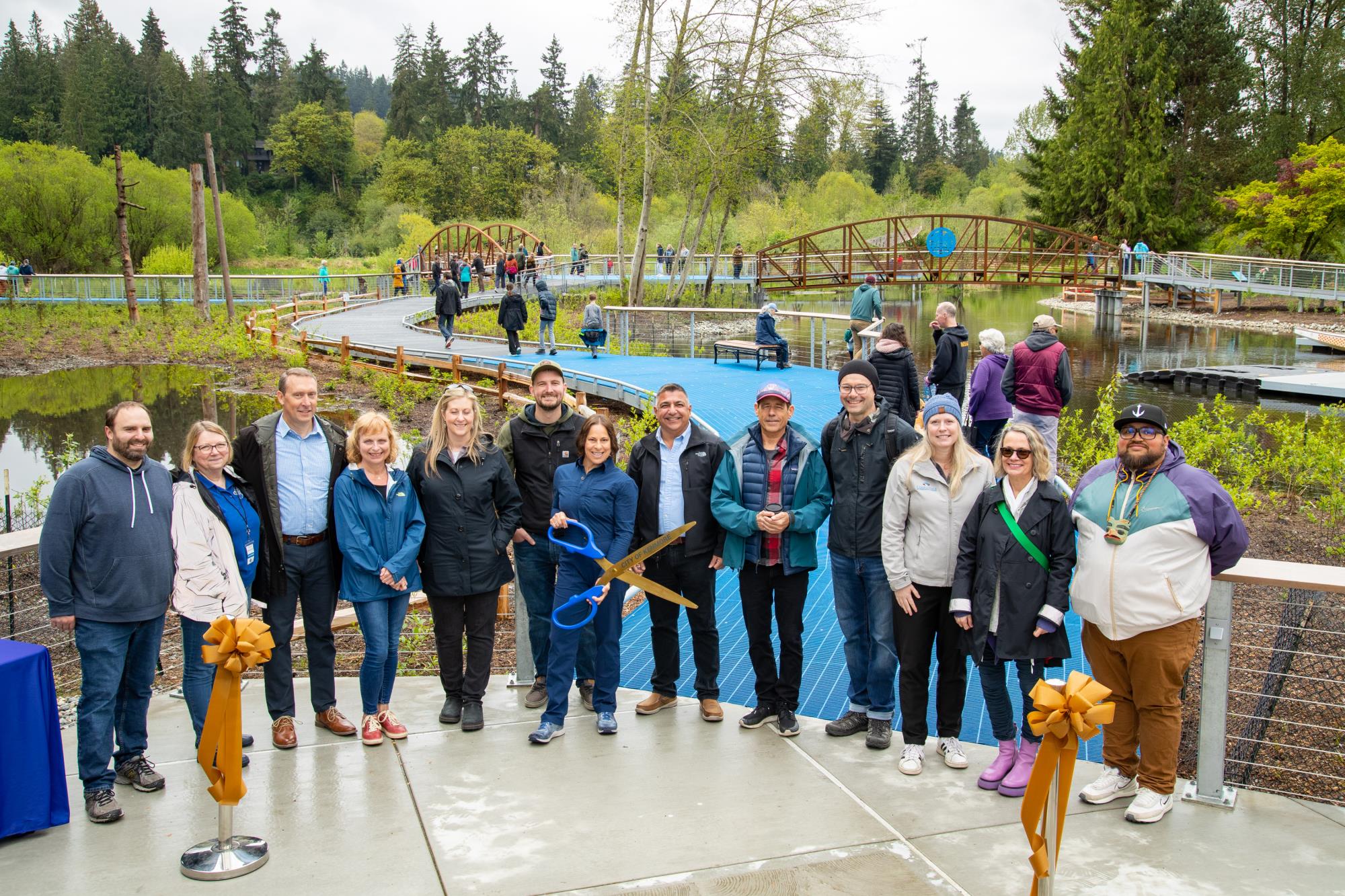 Ribbon cutting at the park